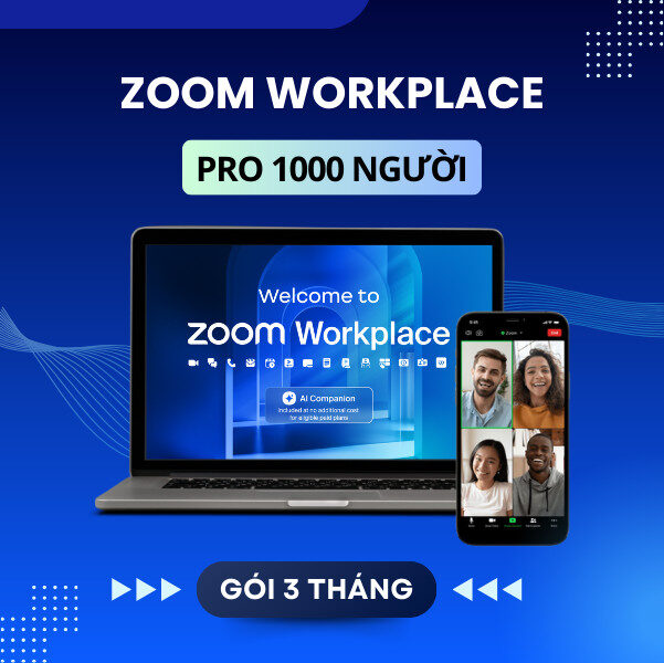 Bản quyền phần mềm Zoom Pro 1000 người [Gói 3 tháng]