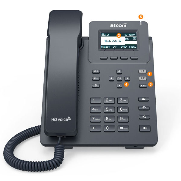 Điện thoại IP Atcom D21 | Hỗ trợ PoE