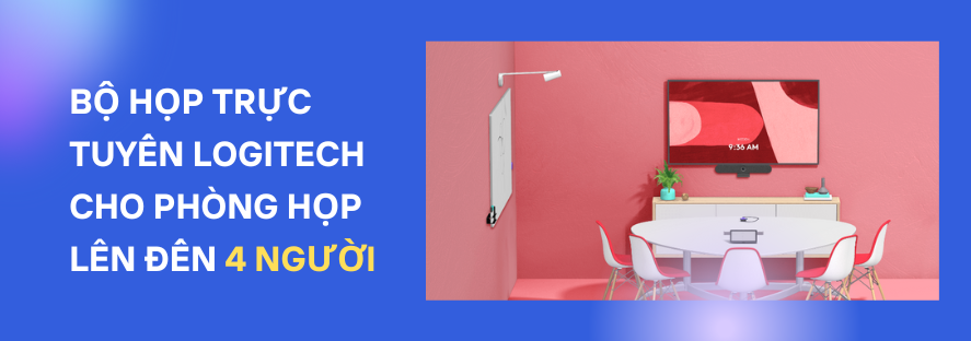 Bộ họp trực tuyến Logitech cho phòng họp lên đến 4 người