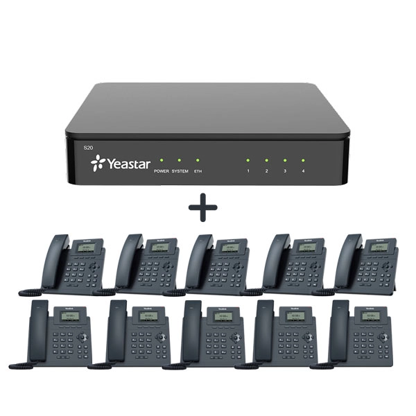 Combo-tổng-đài-ip-yeastar-s20-và-10-điện-thoại-yealink-sip-t30