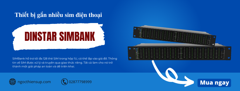Thiết bị gắn nhiều sim điện thoại Dinstar SIMBank