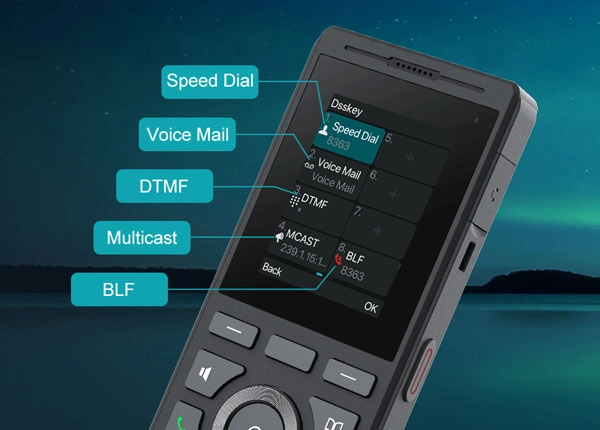 Lên đến 16 phím DSS - Truy cập nhanh vào các chức năng cơ bản