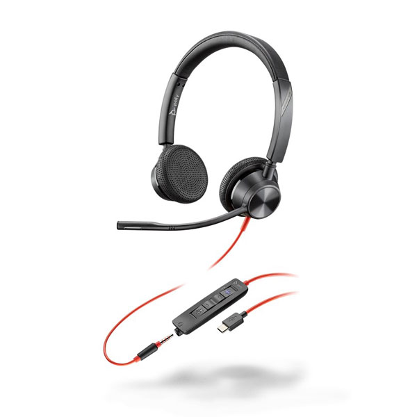 Tai nghe Plantronics Blackwire 3325, Microsoft, USB-C | P/N: 214017-101