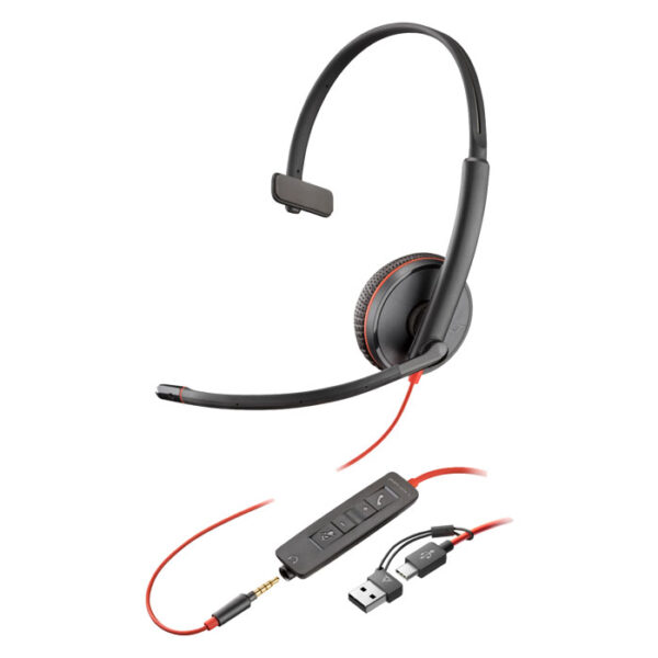 Tai nghe có dây USB Poly Blackwire 3215 | Product number: 8X227AA