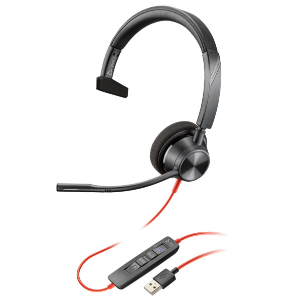 Tai nghe Plantronics Blackwire 3310, Microsoft, USB-A| P/N: 212703-101