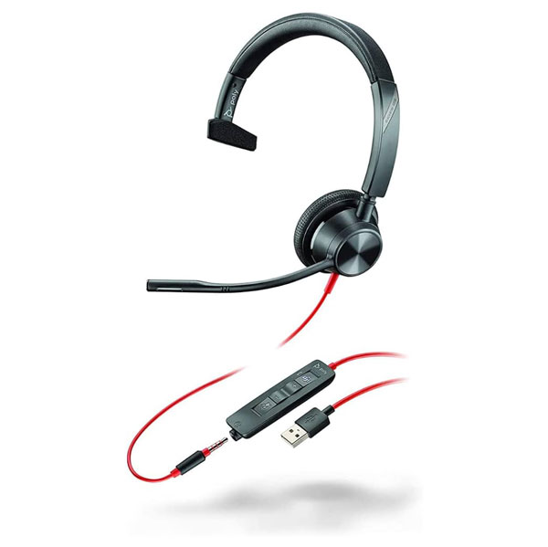 Tai nghe Plantronics Blackwire 3315, Microsoft, USB-A | P/N: 214014-101