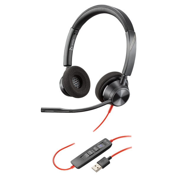 Tai nghe Plantronics Blackwire 3320, Microsoft, USB-A | P/N: 214012-101
