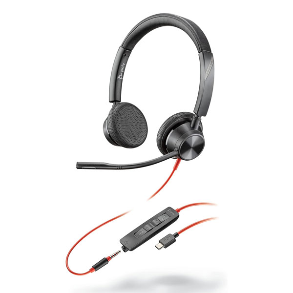 Tai nghe Plantronics Blackwire 3325, USB-C | P/N: 213939-101