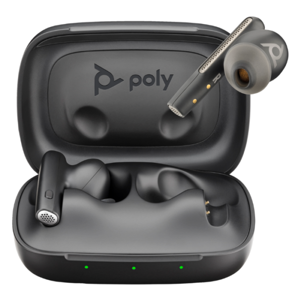 Ảnh sản phẩm tai nghe Poly Voyager Free 60 Carbon Black + Hộp sạc cơ bản