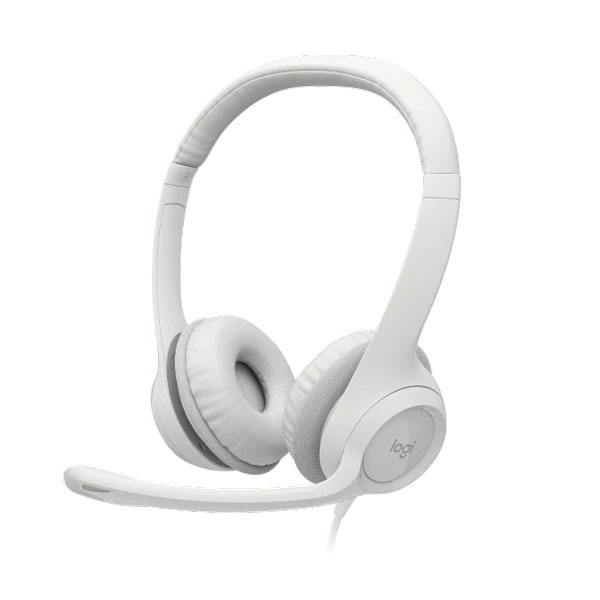 Tai nghe USB Logitech H390 - Off-white (Trắng nhạt)