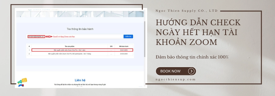 Hướng dẫn check ngày hết hạn tài khoản Zoom